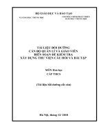 Tài liệu bồi dưỡng GV Hóa THCS