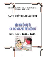 sáng kiến kinh nghiệm BIỆN PHÁP TỔ CHỨC TỐT CÁC HOẠT ĐỘNG PHÁT TRIỂN NGÔN NGỮ
