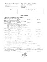 ĐỀ KIỂM TRA GK II MÔN TOÁN