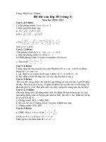 ĐỀ THI VÀO 10 MÔN  TOAN9