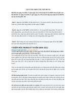 LỊCH THI, KHỐI THI ĐH-CĐ NĂM 2011