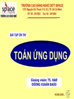 Bài tập ôn thi Toán ứng dụng