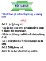 Bài giảng liên môn Toán Phân tích đại lượng