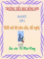 Biết nói lời yêu cầuu, đề nghị