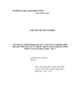 đánh giá tình hình đăng ký cấp giấy chứng nhận quyền sử dụng đất trên địa bàn phường xuân bình thị xã long khánh tỉnh đồng nai giai đoạn 2006  - 2013”