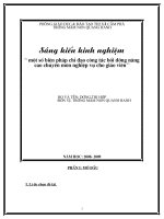 sáng kiến kinh nghiệm một số biện pháp chỉ đạo công tác bồi dưỡng nâng cao chuyên môn nghiệp vụ cho giáo viên