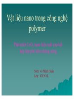 Bài tập vật liệu nano trong công nghệ polymer-phát triển CeO2 nano hiệu suất cao-kết hợp lớp phủ kẽm nhúng nóng