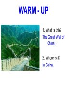 UNIT 16: THE WONDERS OF THE WORLD - READING