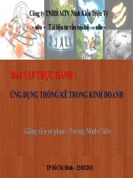 Bài tập thực hành-ứng dụng thống kê trong kinh doanh