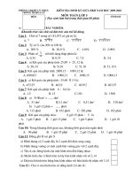 Đề KTĐK giữa học kỳ II môn Toán 5