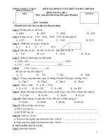 Đề KTĐK giữa HKII môn Toán 3