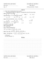 Bài kiểm tra chương I(Đại số 9)