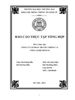 Báo cáo thực tập tổng hợp tại CÔNG TY cổ PHẦN TRUYỀN THÔNG và CÔNG NGHỆ DITECH