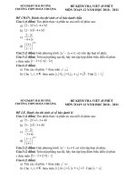 Kiểm tra 45 phút Toán 12 chương Số phức