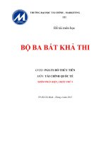 LÝ THUYẾT bộ BA bất KHẢ THI và THỰC TRẠNG bộ BA ở VN