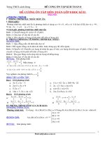 ĐỀ CƯƠNG ÔN TẬP TOÁN LỚP 8 - HỌC KÌ II