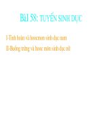 Bài 58: TUYẾN SINH DỤC