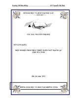 SKKN MỘT SỐ BIỆN PHÁP PHÁT TRIỂN NGÔN NGỮ MẠCH LẠC CHO TRẺ 4 TUỔI