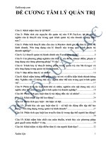 ĐỀ CƯƠNG tâm lý QUẢN TRỊ