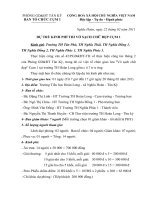 Phiếu chấm điểm thi VSCD