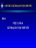 viec lam va ke hoach cuoc doi toi