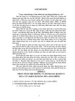 Phân tích thị trờng và đánh giá hành vi mua của khách hàng mua bảo hiểm