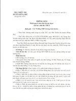 Thông báo  tổ chức hội thi sức khỏe cho học sinh