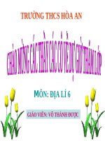 Bài 22: CÁC ĐỚI KHÍ HẬU TRÊN TRÁI ĐẤT