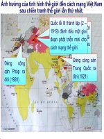 ẢNH HƯỞNG CỦA CM TG ĐẾN VN ...