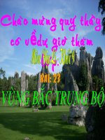 Bài 23 T25 Vùng Bắc Trung Bộ