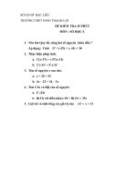 Đề KT toán 6,(có đáp án)