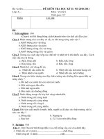 đề thi lý 6 học kì II