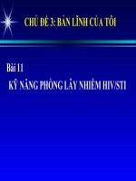 Kỹ năng dự phòng lây nhiễm HIV - STI