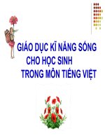 Kỷ năng sống môn Tiếng việt