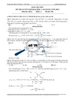 Giải chi tiết đề thi đại học khối A - 2010