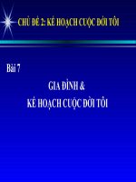 gia dinh va ke hoach cuoc doi toi