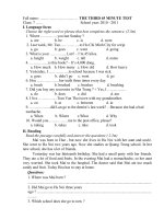 BAI KIEM TRA TIENG ANH 3