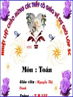 Nhan so do thoi gian voi mot so