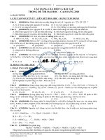 Phân loại các dạng câu hỏi và bài tập trong đề thi ĐH-CĐ 2010