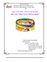 Tiểu luận môn công nghệ đồ hộp thịt xay đóng hộp