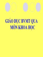 GD bảo vệ môi trường qua môn KH