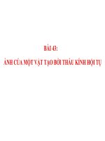 Bài ảnh của một vật tạo bởi thấu kính hội tụ