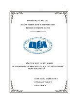 ĐỀ TÀI  ĐO LƯỜNG SỰ THỎA MÃN CỦA HỌC VIÊN VỀ CHẤT LƯỢNG TRUNG TÂM ANH VĂN