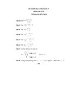 Đề đáp án KT 1 tiết Đs Lần 4 st