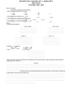 ĐỀ KIỂM TRA CUỐI KÌ 2 LỚP 5