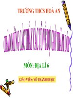 BAI 8: SƯ CHUYỂN ĐỘNG CỦA TRÁI ĐẤT QUANH MẶT TRỜI