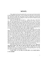 MụC TIÊU Và VAI TRò CủA ĐổI MớI CÔNG NGHệ TRONG  CÔNG NGHIệP