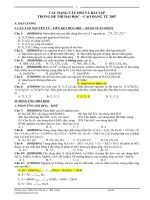 Phân loại đề thi đại học và cao đẳng theo từng dạng bài