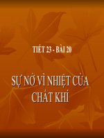 Bài 20 . Sự nở vì nhiệt của chất khí