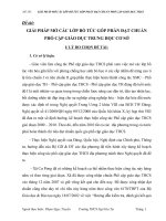 SKKN GIẢI PHÁP MỞ CÁC LỚP BỔ TÚC GÓP PHẦN ĐẠT CHUẨN PHỔ CẬP GIÁO DỤC TRUNG HỌC CƠ SỞ